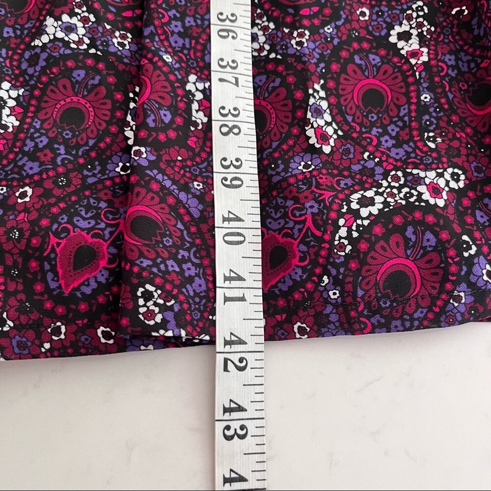 Michael Kors Burgundy Paisley Dress Size 2 - Work or Night Out - Picture 13 of 14